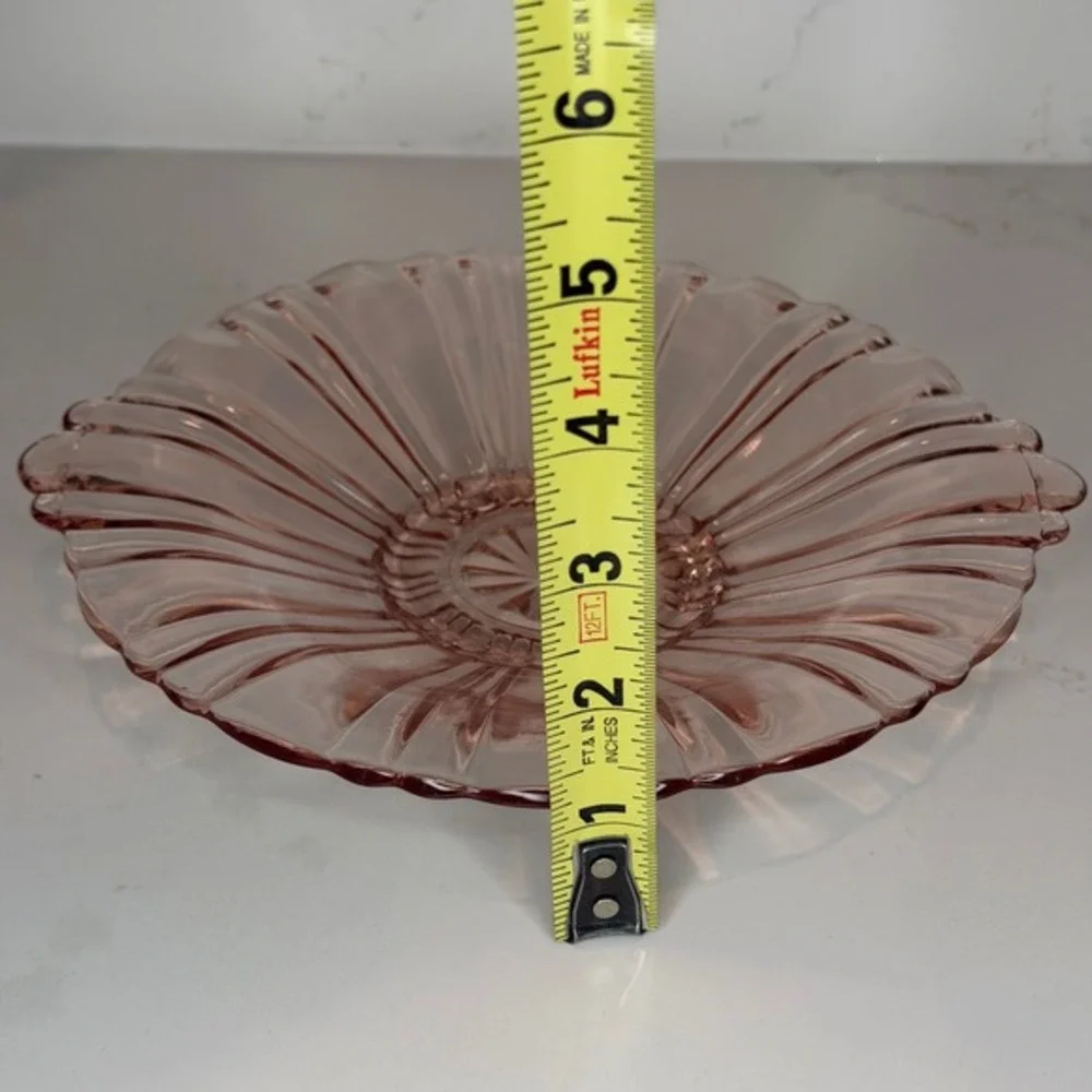 Anchor Hocking Pink Depression Glass‎ Old Cafe Shallow Dish 8.0
